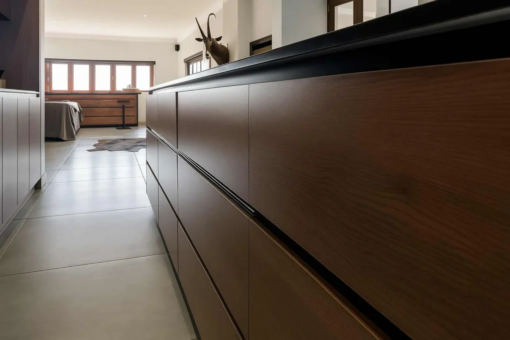 Ribbed Timber Cabinetry Detail — Life Size Kitchens